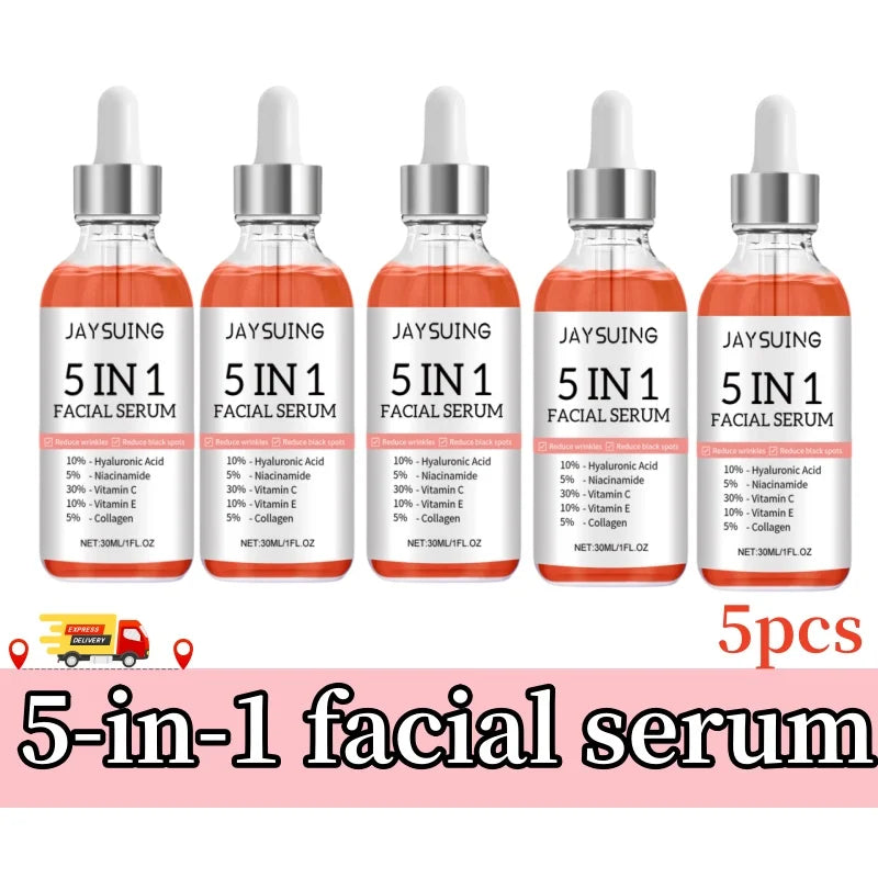 5 In 1 Facial Serum with Vitamin C& Hyaluronic Acid