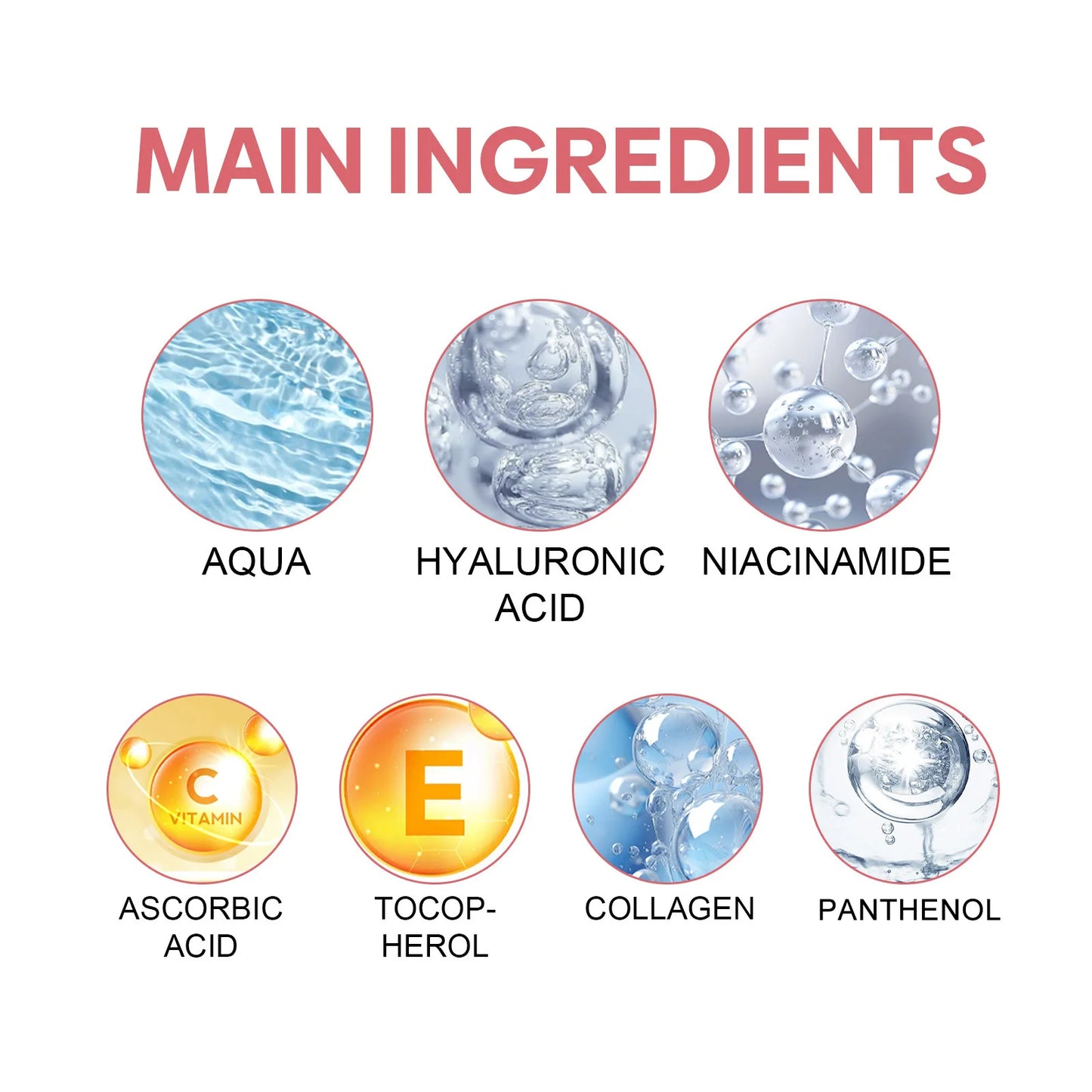 5 In 1 Facial Serum with Vitamin C& Hyaluronic Acid